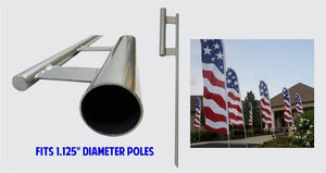 6FT Flag Pole Kit for House  1" Outdoor